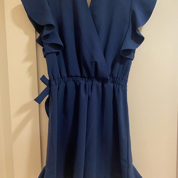 Habitual Navy Ruffle Mini Dress - Picture 3 of 7
